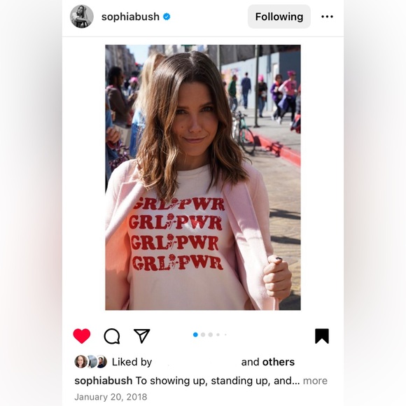 Worn by Sophia Bush - Rebecca Minkoff “GRL PWR” size medium off white sweater - Picture 2 of 3